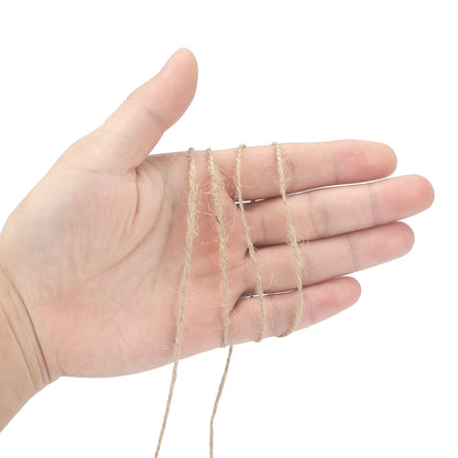 G2PLUS 100M Braun Juteschnur, 1.5mm Jute Schnur für Garten, 2-Lagig Bastelschnur für Basteln, Jute Dekokordel für DIY Kunstgewerbe Gartenarbeit