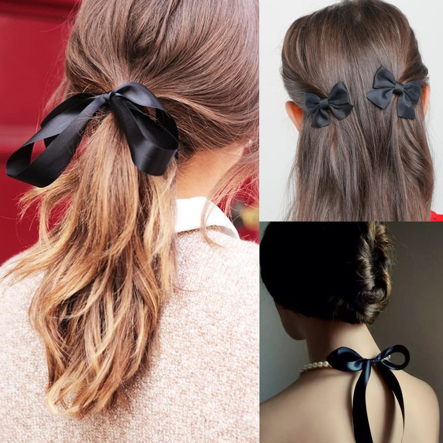 G2PLUS Schwarz Satinband 10mm, Dekoration Geschenkband, 22m Schleifenband zum Bastel, Schwarz Satin Dekoband für Geschenkverpackung, Dekoration