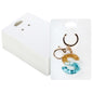 G2PLUS 100PCS Keyrings Display Cards - 8x12CM White Keychain Displays Card - Blank Necklaces Display Card Holders for Handmade Jewelry Display