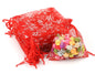 G2PLUS Red Christmas Organza Bags, 9x12CM Snowflake Organza Bags, Small Xmas Gift Pouches for Presents, 50 PCS Xmas Snowflake Gift Pouches for Reindeer Food, Christmas, Advent Calendars