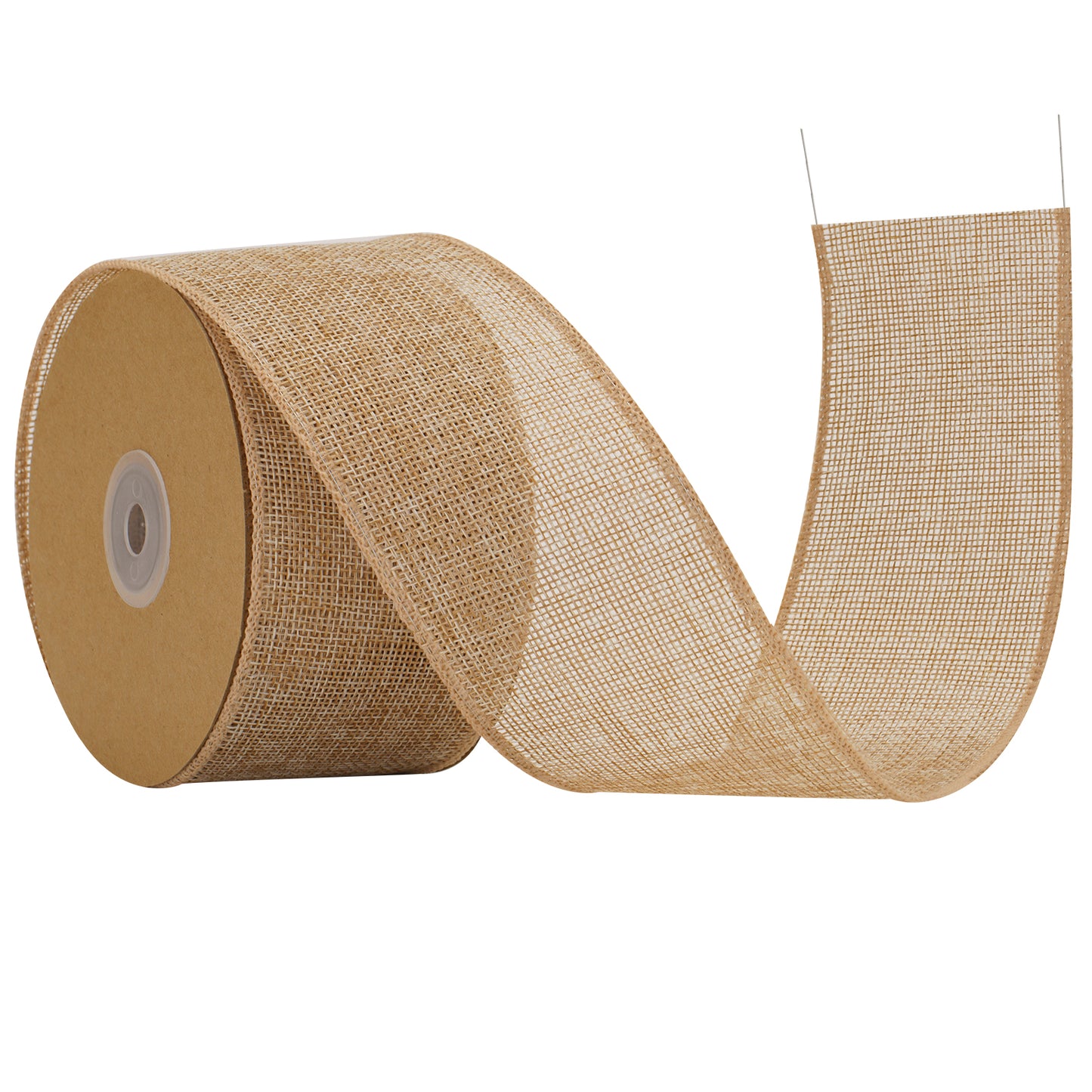 G2PLUS 6.4cm Wired Burlap Ribbon, Brown Wired Ribbon for Crafting,10m Hessian Wired Ribbon for Bows Making, Wired Ribbon for Gift Wrapping, Wide Wired Ribbon for Wreaths, Rustic Wedding Decoration