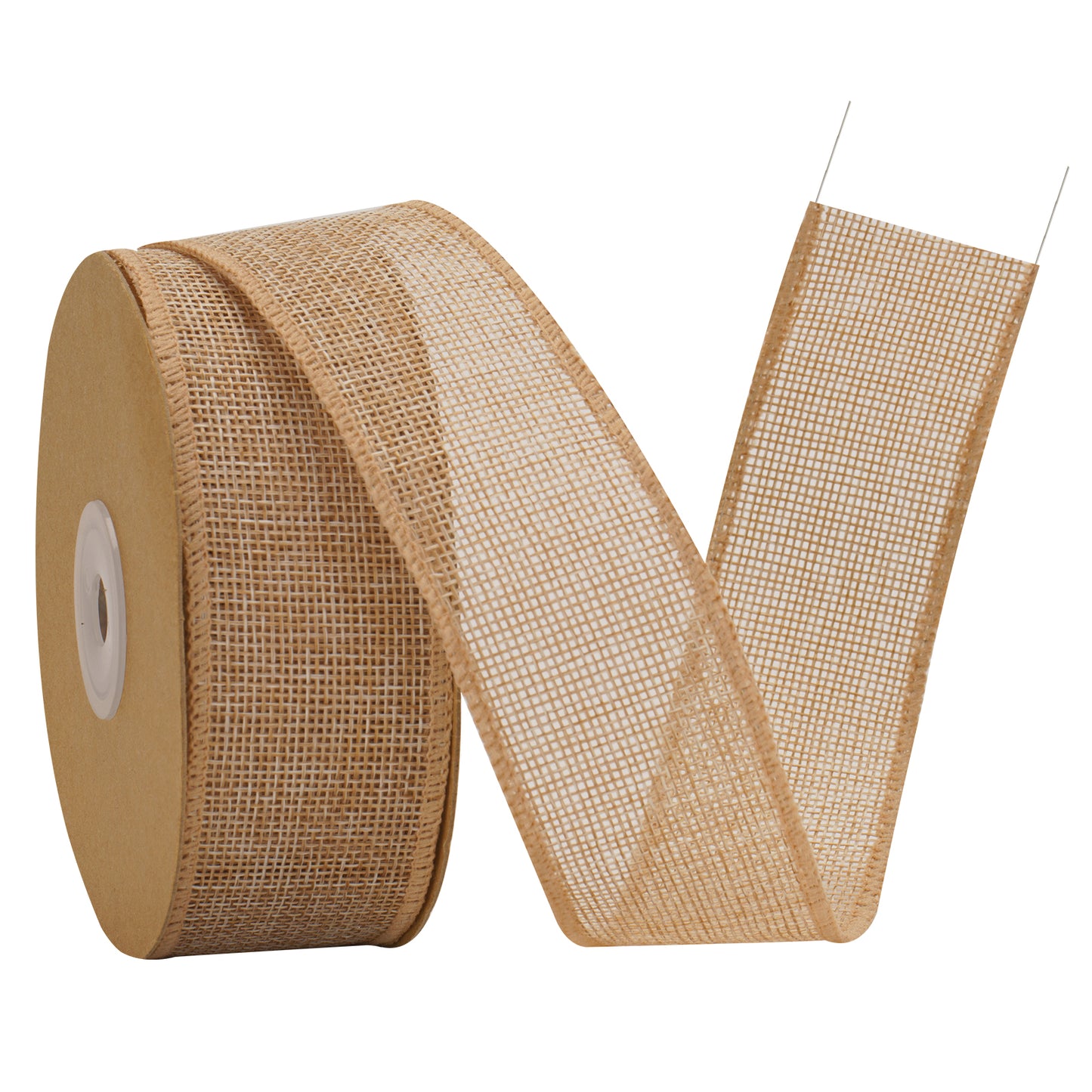 G2PLUS 4cm Wired Burlap Ribbon, Brown Wired Ribbon for Crafting,10m Hessian Wired Ribbon for Bows Making, Wired Ribbon for Gift Wrapping, Wired Ribbon for Wreaths, Rustic Wedding Decoration