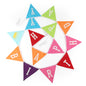 G2PLUS Happy Birthday Fabric Banner, 3.3M Double Sided Floral Triangle Bunting with 12PCS Floral Pennants for Brithday Party Bedroom Decorations-Multicoloured