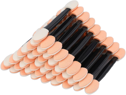 50PCS Sponge Eyeshadow Applicators - Disposable Sponge Brushes - Beige Eye Shadows for Nails & Eyeshadow Makeup