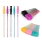 G2PLUS 50PCS Eyelash Mascara Brushes, Disposable Lash Spoolies, Bendable Crystal Mascara Wands for Lash Extensions, Eyebrow Grooming, Makeup Kit, Salon Professional Use