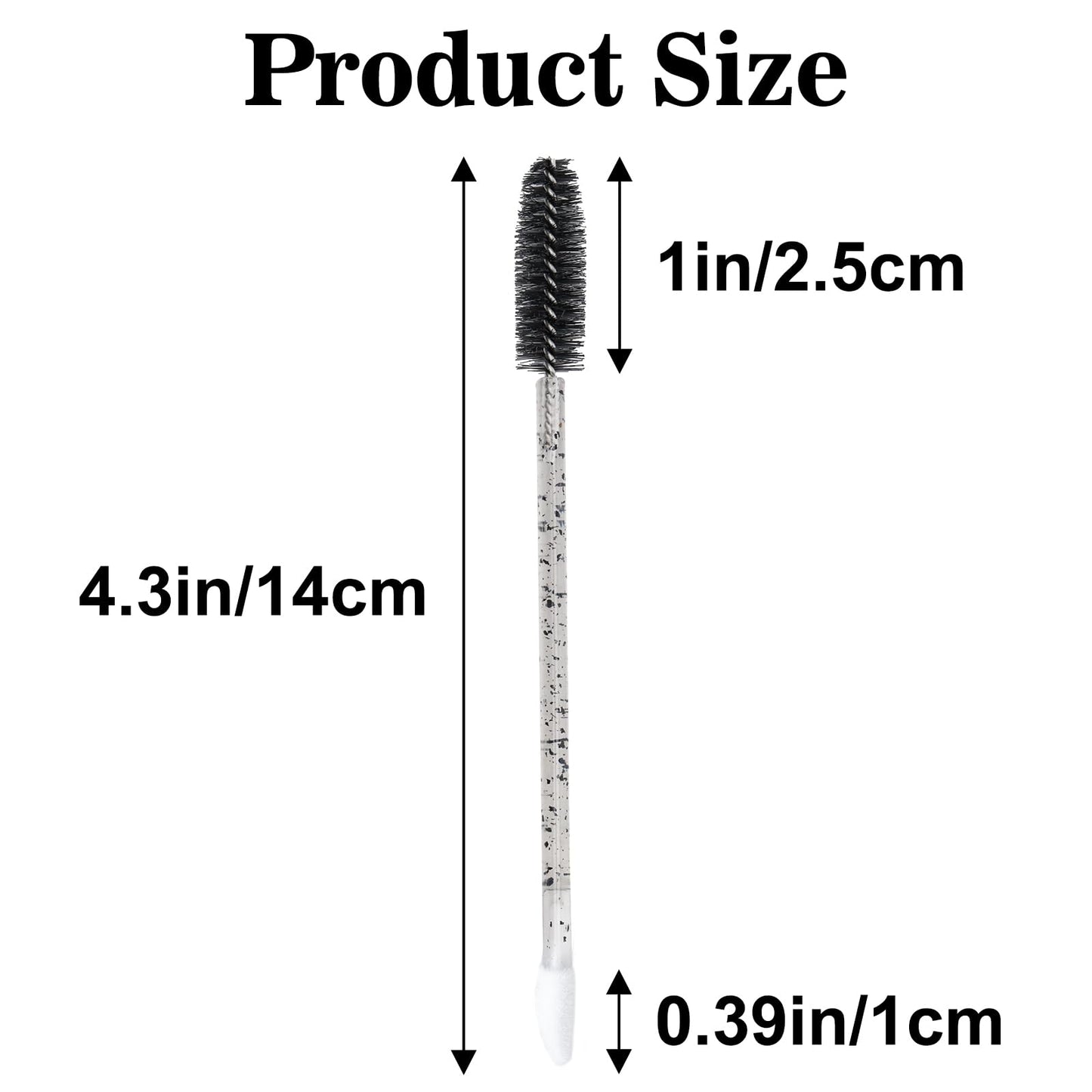 G2PLUS 100pcs Eyelash Brush Lip Brush, Dual Ended Lip & Lash Brush, Disposable Mascara Wands and Lipstick Brush, Eyelash Extension Supplies Makeup Brush for Eyebrow, Lip and Makeup (Black)