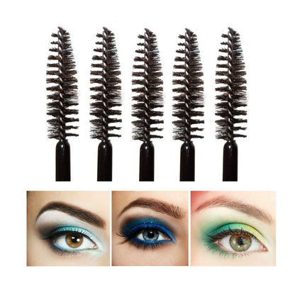 G2PLUS 50pcs Disposable Eyelash Brushes, Mascara Wands Applicator Makeup Kits, Eyelash Spoolies Brushes for Lash Extensions, Eyebrow Grooming, Makeup Kit, Salon Professional Use (Black)