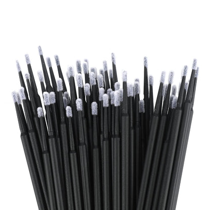 G2PLUS Micro Swabs, 100pcs Cotton Swabs for Makeup, Black Microswabs for Eyelash Extensions, Disposable Applicators Brush for Nails, Eyeliner and Lash Tech Supplies