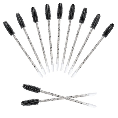 G2PLUS 100pcs Eyelash Brush Lip Brush, Dual Ended Lip & Lash Brush, Disposable Mascara Wands and Lipstick Brush, Eyelash Extension Supplies Makeup Brush for Eyebrow, Lip and Makeup (Black)