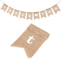 G2PLUS THANK YOU Burlap Bunting Bunting - 3 M Rustic Hessian Bunting - 8PCS Linen Natural Garlands for Rustic Wedding Birthday Party Decoration