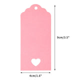 G2PLUS 100 PCS Gift Kraft Tags Luggage Tags 4 CM * 9 CM Labels with 30 Meters Jute Twine (Pink) - G2plus