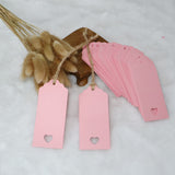 G2PLUS 100 PCS Gift Kraft Tags Luggage Tags 4 CM * 9 CM Labels with 30 Meters Jute Twine (Pink) - G2plus