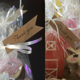 100 PCS Kraft Gift Tags Small Size 7 cm * 2 cm Blank Label Paper Wedding Labels Birthday Luggage Tags Brown Hang Tag with 30 Meters Jute Twine (Thank You) - G2plus
