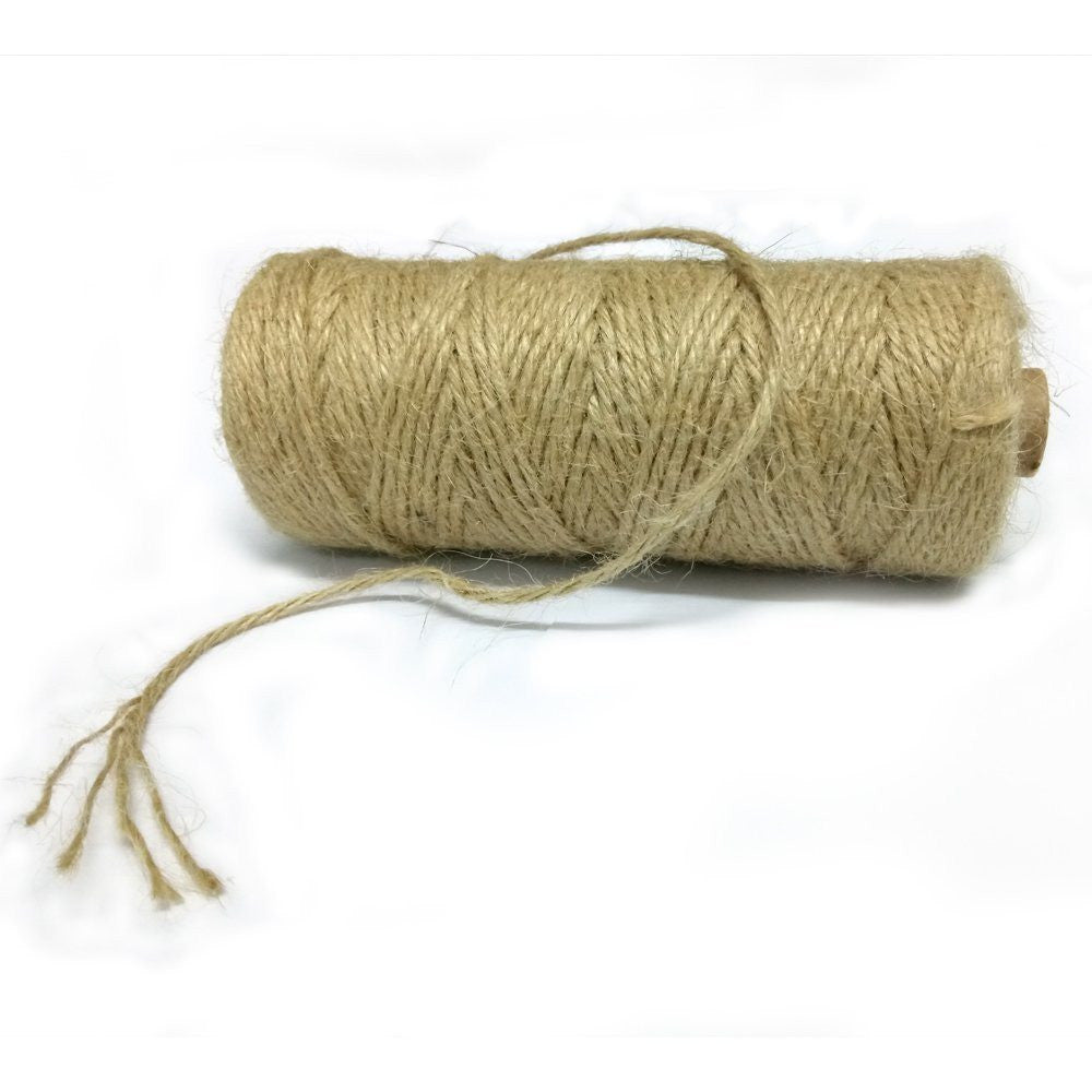 Natural Jute Twine for Crafts, 3 mm x 328 Feet Gift Wrapping Twine, 4 Ply Jute Rope Twine for Arts & Crafts, Home Decor, Gift Packaging - G2plus