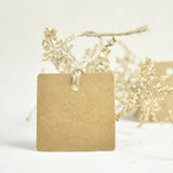 100 PCS Square Hang Tags with String, Kraft Paper Blank Gift Tags with 100 Feet Natural Jute Twine - G2plus