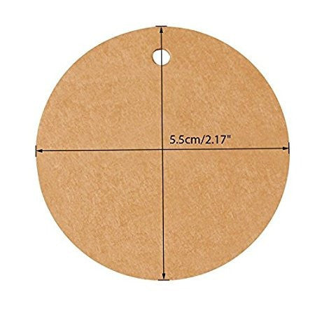 Brown Gift Tags, G2PLUS Kraft Paper Gift Tag with 100 Feet Jute Twine, Round Shaped Blank Hang Tags for Craft Projects, Xmas Gifts (Brown Circle Tags) - G2plus