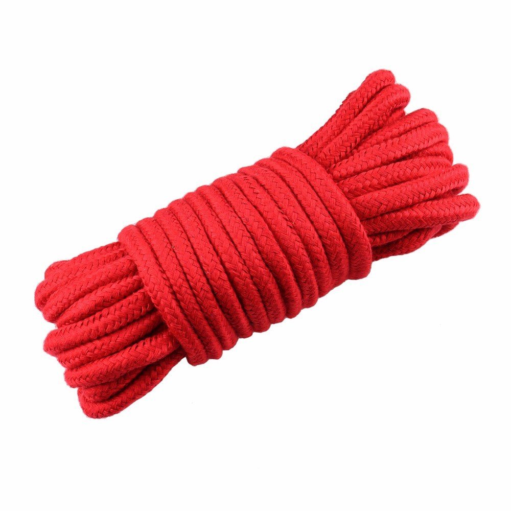 10 M Red Soft Cotton Rope Cord , 8 MM All Purpose Rope Craft Rope Thick  Cotton Twisted Cord