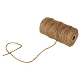 100M Natural Jute Twine String, 2 Ply Packing Bakers Twine, Art and Crafts Linen String for Vintage Tags / Labels Tie; Gardening Use (1 PC) - G2plus