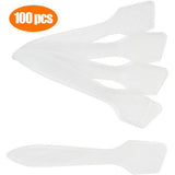 G2PLUS 100 PCS Disposable Makeup Frosted Tip Spatula Cosmetic Mask Spatula for Mixing and Sampling, 3.2'' x 0.6'' Facial Mask Stick - G2plus