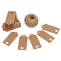 Valentine's Day Gift Kraft Paper Tags 100 PCS Luggage Tags Labels 4.5 cm * 9.5 cm Labels with 30 Meters Jute Twine (Brown) - G2plus