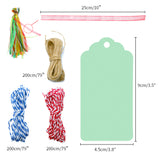 200PCS Colorful Gift Tags, 20 Colors 9 cm * 4.5CM Blank Paper Labels with 4PCS Strings for Wedding Birthday - G2plus