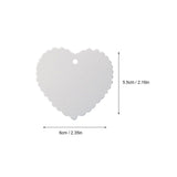 Valentine's Day Gift Tags 100 PCS Blank Label 5.5 cm * 6 cm Paper Wedding Labels Brown Hang Tag with 30 Meters Jute Twine - Heart-Shaped (White) - G2plus