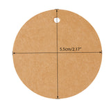 G2PLUS Round Gift Tags, 100 PCS Brown Kraft Paper Labels, 5.5 CM Blank Hang Tags with 30 Meters Jute Twine, Perfect Hang Tag for Art & Craft Project - G2plus