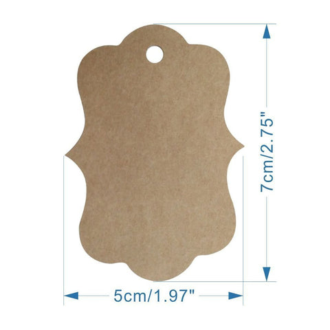 G2PLUS 100 Pcs Handmade Kraft Paper Hang Tags 1.7'' Round Tags Craft Gift Tags with 100 Feet Natural Jute Twine