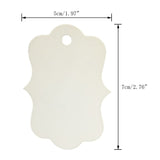 100 PCS White Paper Gift Tags, 2.75''x 1.97'' Kraft Blank Hang Tags with 100 Feet Jute Twine (White) - G2plus