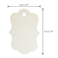 100 PCS White Paper Gift Tags, 2.75''x 1.97'' Kraft Blank Hang Tags with 100 Feet Jute Twine (White) - G2plus