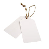 G2PLUS Kraft Paper Tags, Gift Tags with String 10cm X 5cm White Craft Tags Bonbonniere Paper Tags with Twine Perfect for Arts and Crafts, Valentine's Day, Wedding and Holiday, 100PCS - G2plus