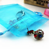 Organza Bags, G2PLUS 100PCS 10X15CM (4X6") Drawstring Organza Jewelry Favor Pouches Wedding Party Festival Gift Bags Candy Bags (Lake Blue) - G2plus