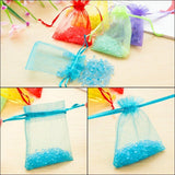 Organza Bags, G2PLUS 100PCS 10X15CM (4X6") Drawstring Organza Jewelry Favor Pouches Wedding Party Festival Gift Bags Candy Bags (Lake Blue) - G2plus