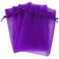 Organza Bags, G2PLUS 100PCS 10X15CM (4X6") Drawstring Organza Jewelry Favor Pouches Wedding Party Festival Gift Bags Candy Bags (Purple) - G2plus