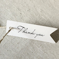 Thank You Tags, G2PLUS 100 PCS 'Thank you' Printed Christmas Tags, Paper Hang Tags for Wedding Favors Paper Gift Tags - G2plus
