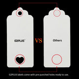 100 PCS Kraft Paper Gift Tags Hollow Heart Wedding Favor Tags 4cm x 9cm with 100 Feet Jute Twine(White) - G2plus