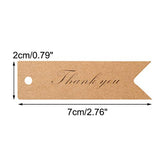 G2PLUS Thank You Tags, 100 PCS White Gift Tags with String, Paper Hang Tags, Kraft Paper Gift Tags with 100 Feet Jute Twine for Arts and Crafts,Wedding, Christmas, Thanksgiving - G2plus