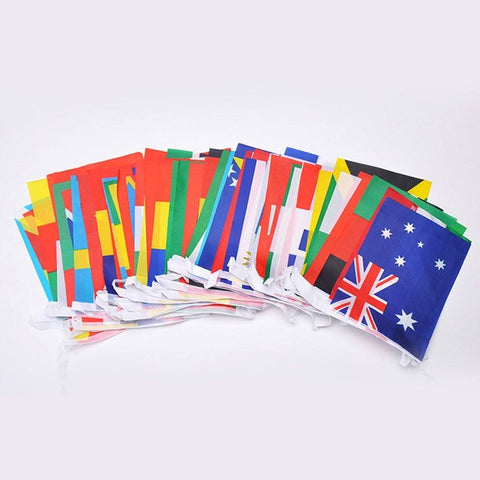 82 Feet 8.2'' x 5.5'' International String Flag Banners 100
