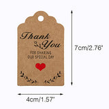 Original Design 100PCS Wedding Favor Gift Tags, 7cm X 4cm Paper Tags Craft Hang Tags with 100 Feet Twine for DIY & Gift Wrapping- Thank You for Sharing Our Special Day - G2plus