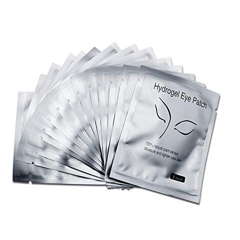 50 Pairs of Eye Gel Pads Eyelash Extension Pads Lint Eye Patches Eye Treatment Mask for Women (Silver)