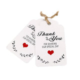 Original Design Thank You for Sharing Our Special Day Tags,100PCS Wedding Favor Gift Tags, 7cm X 4cm Paper Tags Craft Hang Tags with 100 Feet Twine for DIY & Gift Wrapping - G2plus