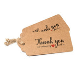 Thank You for Celebrating with US,Original Design Kraft Paper Tags,100PCS Brown Tags Perfect for Baby Shower, Wedding and Party Favor - G2plus
