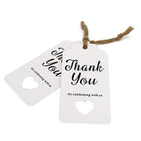 Thank You for Celebrating with Us,Original Design Paper Gift Tags,100 PCS Kraft Paper Tags Price Tags with 100 Feet Natural Jute Twine - G2plus