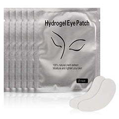 50 Pairs of Eye Gel Pads Eyelash Extension Pads Lint Eye Patches Eye Treatment Mask for Women (Silver)
