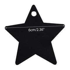 Black Gift Tags, G2PLUS 100 PCS Star Hang Tags with String, Kraft Blank Gift tag with 100 Feet Natural Jute Twine (Black) - G2plus