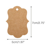 G2PLUS Gift Craft Tags 100 PCS Kraft Hang Label with 30 Meters Jute Twine, 5 cm * 7 cm Perfect as Wedding Birthday Labels; Luggage Tags; Brown Hang Tag (Brown) £599£5.99 - G2plus