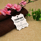 Thank You for Celebrating with Us,Original Design 100PCS Kraft Paper Tag Gifts Papers Wedding Favor Gift Tags with 100 Feet Jute Twine - G2plus