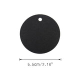 G2PLUS Round Gift Tags, 100 PCS Black Paper Labels, 5.5 cm Blank Hang Tags with 30 Meters Jute Twine, Perfect Hang Tag for Art & Craft Project - G2plus