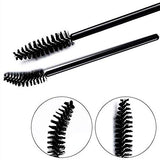 G2PLUS 100 PCS Black Eyelash Brushes Mascara Wands Disposable Eyebrow Castor Oil Brush Makeup Tool - G2plus