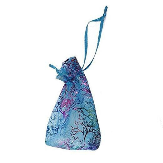 Organza Drawstring Bags, G2PLUS 100 PCS 4.7’’x3.5’’ Organza Gift Bags Drawstring Jewelry Pouches Wedding Party Favor Bags Caroline Design Sheer Candy Bags for Favor Gifts - G2plus